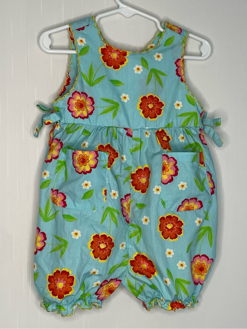VTG Basic Editions Floral Bubble Romper One Piece Cotton 2T